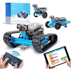 Makeblock mBot Ranger robots, 3 vienā programmējams robotu veidošanas komplekts, kodēta rotaļlieta, 3 formas ar mani Auriga, Bluetooth versija, programmējama robota rotaļlieta, dāvana bērniem.