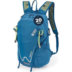 Terra Peak pārgājienu mugursoma 20L Active 20 Premium (maza) ar muguras ventilāciju, hidratācijas sistēmu un lietus pārsegu - pārgājienu mugursoma, kas izgatavota no elpojoša 3D gaisa tīkla poliestera - āra dienassoma ar jostasvietu