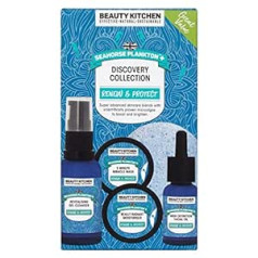 Beauty Kitchen - Коллекция Seahorse Plankton + Discovery - Увлажняющий крем, очищающее средство, маска, масло и губка - Для тонких линий, морщин и неровного тона к
