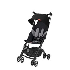 GB Gold Pockit+ All Terrain Buggy Ultra Compact no 6 mēnešiem līdz 22 kg, aptuveni 4 gadi, samta melns