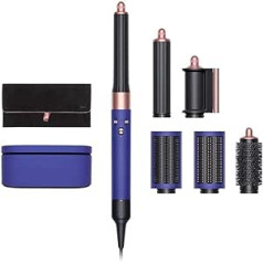 Dyson Airwrap Complete Short Multi Hair Styler Night Blue/Copper, Includes 6 Attachments, Curler Hot Air, Hair Shorter Than Chest Length Curling Iron Various Attachments Hot Air Brush Blow Dryer Brush