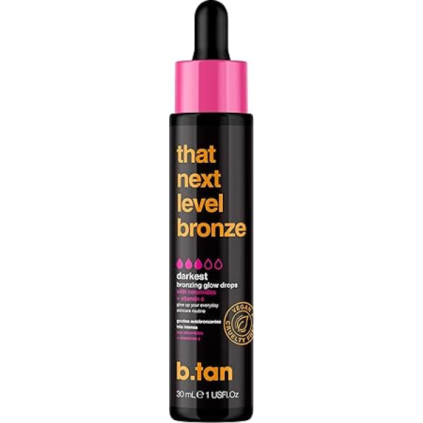 B.tan Face & Body Self-Tanning Drops | That Next Level Bronze - Intense and Skin Refining, Vegan, PETA Certified, 30 ml