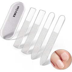 Woama Набор стеклянных пилочек для ногтей, нано пилочка для ногтей и баффер для блеска ногтей с удалителем мозолей и рашпилем для ног Професс