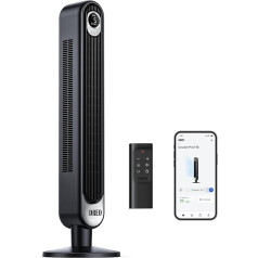 Dreo Smart Tower Fan with WiFi Voice Control, Works with Alexa, App Control, 90° Oscillating Quiet Floor Fan with Remote Control, 6 Speeds, 4 Modes, 12-Hour Timer