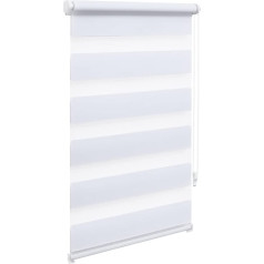 OBdeco Double Roller Blind, Duo Roller Blind, Clamp-Fastened, No Drilling Required, for Windows, Translucent and Shading