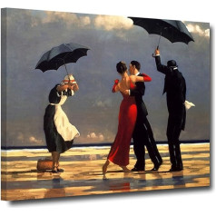 ZHONGYUTONG Jack Vettriano The Singing Butler Canvas Art Print Glezniecība Jack Vettriano Wall Picture Plakāts dzīvojamā istaba guļamistaba mājas apdare (ierāmēta, 30 x 45 cm)