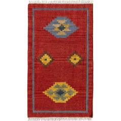 HAMID - Lori Kilim paklājs ar ģeometrisku austrumniecisku dizainu, Kilim paklājs, 100% vilna, ar rokām mezgts paklājs, priekšnama paklājs, viesistaba, guļamistaba, dzīvojamā istaba (D.3, 110 x 600 cm)