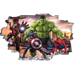 3D Superhero Anime Wallpaper Wall Stickers Stickers for Nursery Nursery Wall Decor Cartoon Poster Stickers Decoration