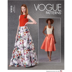 Vogue Patterns V1813B5 Sieviešu svārki/bikses B5 (36-38-40-42), papīrs