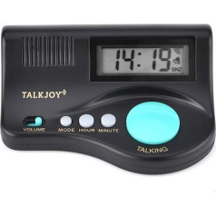 (Spanish) Talking Alarm Clock Digital Talking Clock Alarm Blind Clock Senior Alarm Clock Table Alarm Clock Stand Alarm Clock with Announcement Time and Alarm Function (Volume Voice Playback