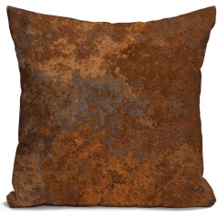 Tomda Brown Copper Antique Metal High Resolution Orange Rustic Decorative Throw Spilvens Case Spilvens pārvalks dīvānam Guļamistaba Auto 18x18 collu