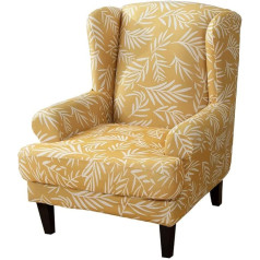 Wingback krēsla pārvalks 2 gabali Stretch krēsla Slipcovers Krēsls Dīvāns Slipcover Super mīksts auduma mēbeļu aizsargs dzīvojamā istaba guļamistaba viesnīca