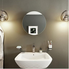 Croydex Настенный шкаф для ванной комнаты из нержавеющей стали Severn с круглым зеркалом