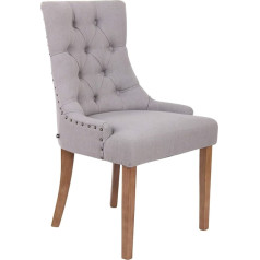 CLP Aberdeen Dining Chair with High-Quality Cushioning and Fabric Cover - Upholstered Chair with Rubberwood Frame, Seat Height: 50 cm