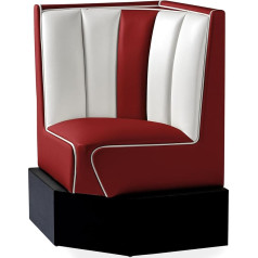 Bel Air Скамья обеденная Скамья угловая Скамья Мебель для столовой Мебель для гостиной (рубиновый/белый)