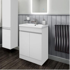 Biubiubath 500 mm baltos spalvos laisvai pastatomų vonios kambario baldų komplektas