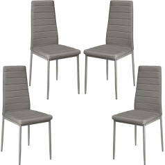 Shunyi Fashion Dining Room Chairs, Set of 4, Modern Chairs for Dining Nook, Kitchen (Grey, 4)