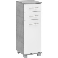 Schildmeyer Nitro Highboard 136973, koksnes materiāls, akmens pelēks/balts matēts, Midi skapis