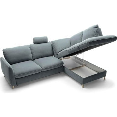 Vienna International Furniture Modelis NILS, ECKSOFA AR GULTES FUNKCIJU,