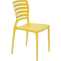 Tramontina Sofia Plastic Chair Polypropylene Yellow 515 x 435 x 825 mm