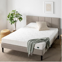 Zinus Comfort Cut putu matracis, pielāgojams 7 zonu matracis, 140 x 200 cm, augstums 16 cm, H2, vidēji ciets, matracis kastē ar mazgājamu pārvalku līdz 40 °C, Oeko-Tex, balts