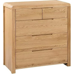 Julian Bowen Curve 3 + 2 Drawer Chest Oak