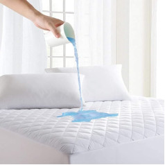 Cotton Comfort Bedding Matrača aizsarglīdzeklis Ūdensizturīgs stepēts King Size matrača pārvalks Aizsardzība pret putekļu ērcītēm un elpojošs Visu izmēru matrača pārvalks King Size (150 x 190 cm)