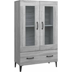 Vidaxl Highboard Kumode Kumode ar atvilktnēm Skapītis Sānu skapis Daudzfunkcionāls skapis Sienas skapis Dzīvojamā istaba Pelēks Sonoma 70 x 31 x 115 cm Koks Materiāls Koks