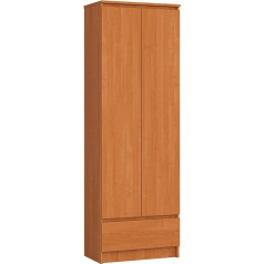 Akord CLP Office Bookcase, 60 cm, 1 Drawer and 2 Doors, Standing Furniture for Documents, Books for a Bedroom, Cabinet, Living Room, Cabinet, Laminated Board, 16 mm, Alder Colour