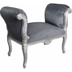 ‎Palazzo Int Диван-стул Palazzo Cat351e19 Baroque Sofa Stool Silver Grey Baroque Sofa