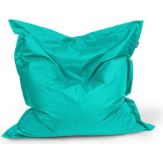 Bubibag Sēdekļa spilvens Bean Bag sēdekļa spilvens Bean Bag taisnstūra izmērs 160 x 145 cm iekštelpās un ārpus telpām (tirkīza)