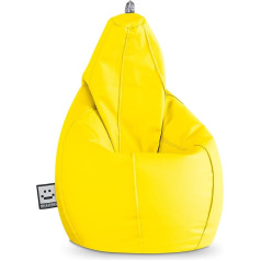 Happers Mākslīgās ādas iekštelpu pupiņu maiss Pear Yellow XL