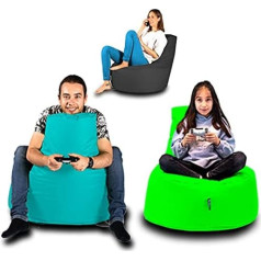 Bubibag Gamer Bean Bag, atpūtas krēsls, spēļu bean maisiņi, iekštelpu un āra spilveni bērniem un pieaugušajiem (80 cm diametrs, kamuflāža)