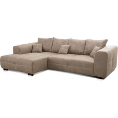 Cavadore Mavericco Stūra dīvāns XXL Atzveltnes spilvens un dekoratīvais spilvens / garš krēsls pa labi / industriālais stils