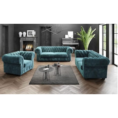 All4All Roma 3+2+1 Glamour Quilted Sofa Set Chesterfield 11 (3+2+1)