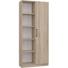 CDF Office Bookcase RD-80 | Colour: Sonoma Oak | For Living Room, Office, Study | Modern | Shelf for Books and Toys | Ideal for Children's Room, Teenagers, Teenagers Room