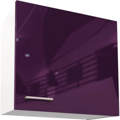 Berlioz Créations Berlioz Creations PRIMA PG6HPA Настенный шкаф для кухни с 1 декоративной дверцей глянцевого цвета баклажан, 60 x 33,3 x 55,4 см, 100 % сделано во Франции