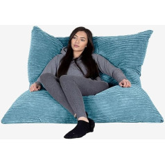 Lounge Pug - XL Beanbag TEAL Cord - 5+ sēdvietas - lieliski piemērots atpūtas telpām - milzīgs izmērs