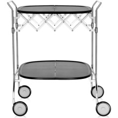 Kartell Gastone vežimėlis, plastikinis, juodas, 62 x 70 x 68 cm