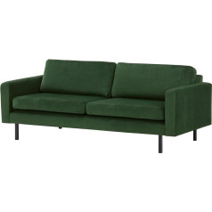 Home Collective 3-местный диван 3-местный диван 3-местный диван с черными металлическими ножками и модным велюровым чехлом темно-зеленого цвета