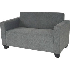 Mendler Lyon 2-Seater Sofa Lounge Sofa Fabric / Textile - Grey