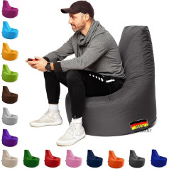 Patch Home Patchhome Gamer spilvens / atpūtas spilvens, Bean Bag krēsls, piemērots iekštelpām un ārtelpām, gatavs pildīšanai