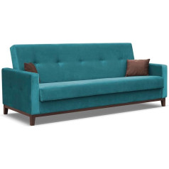 Mardo-Furniture Premium Folding Sofa Bed, Folding Bed, Sofa Couch with Bed Function, Lying Surface, Living Room, Bedroom, Guest Room, 214 x 86 x 90 cm, Blue