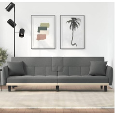 Whopbxgad Svetainės baldų komplektai,Svetainės baldų komplektai,Sofa lova,Sofa lova su puodelių laikikliais Tamsiai pilka audinio modulinė sofa,Modulinė sofa,Lauko terasos baldai,