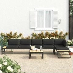 Whopbxgad Living Room Furniture Sets,Couch Sets for Living Room,Sofa Bed,4-TLG. Garten-Ecksofa-Set mit Auflagen Aluminium und WPCmodular Sofa,modular Couch,Outdoor Patio Furniture,