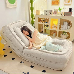 SHENJIA Lazy Sofa Couch Bed - Folding Tatami Folding Lazy Sofa Bed for Bedroom Salon Office - Foam Filling Folding Mattress Sofa for Living Room - People-Oriented Design