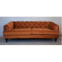 Jvmoebel Design Chesterfield Sofa Set 4-Seater Fabric Couch Sofa Upholstery Sofas