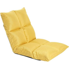 Vejia Lazy Couch, Tatami, Einzelbett, Kissen, Schlafzimmer, Schlafsaal, kleines Sofa, Siesta-Stuhl, Rückenlehne, abnehmbar, waschbar, Weiß, Gelb, 51 c