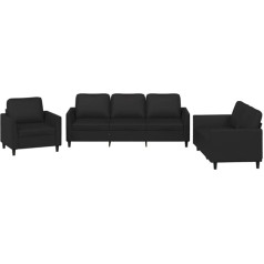 Vidaxl Комплект дивана 3 части, кресло диван с подушкой, диван для гостиной с подлокотниками, комплект дивана, дизайнерский диван, мебель для с