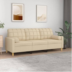 Thayla Sofa sets for the living room, sofas for the living room, versatile seating and sleeping solution, sturdy frame, convertible couch, versatile seating for small apartments (colour: cream